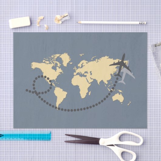 Let's travel the world illustration tissuepapier (Craft)