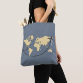 Let's travel the world illustration tote bag (Dichtbij)