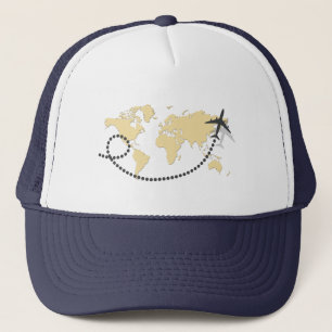 Let's travel the world illustration trucker pet