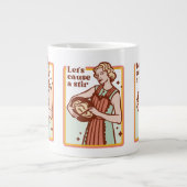 LETS VEROORZAAKT EEN STIJGENDE FUNNY BAKING SLOGAN GROTE KOFFIEKOP (Voorkant)