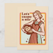 LETS VEROORZAAKT EEN STIJGENFUNNY BAKING SLOGAN FEESTDAGENKAART (Voorkant / Achterkant)