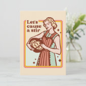 LETS VEROORZAAKT EEN STIJGENFUNNY BAKING SLOGAN FEESTDAGENKAART (Staand voorkant)