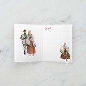 Lets wenskaart van traditionele kostuums kaart (Binnen)