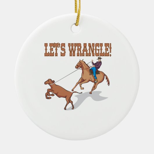 Lets Wrangle Keramisch Ornament (Voorkant)