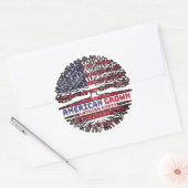 Letse Amerikaanse Amerikaanse Amerikaanse Amerikaa Ronde Sticker (Envelop)