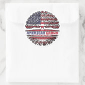 Letse Amerikaanse Amerikaanse Amerikaanse Amerikaa Ronde Sticker (Tas)