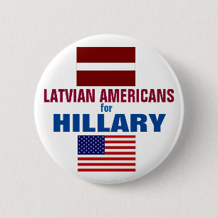 Letse Amerikanen voor Hillary 2016 Ronde Button 5,7 Cm