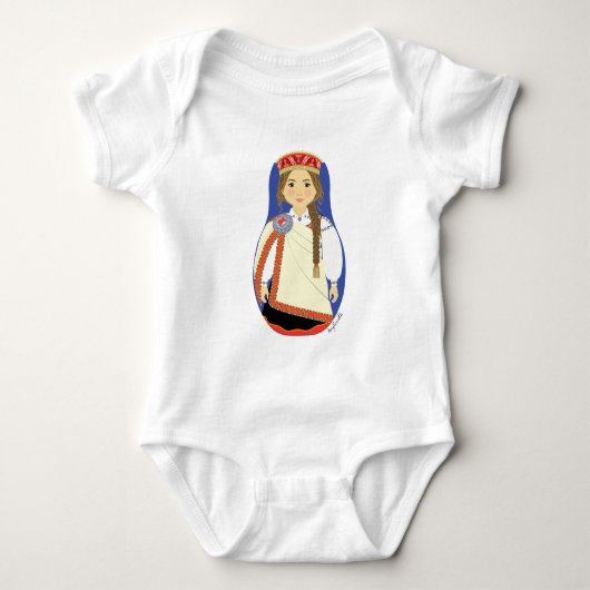 Letse brunette Matroesjka Romper (Voorkant)