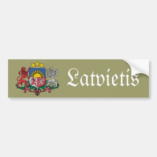 Letse bumpersticker met wapenmantel (Voorkant)