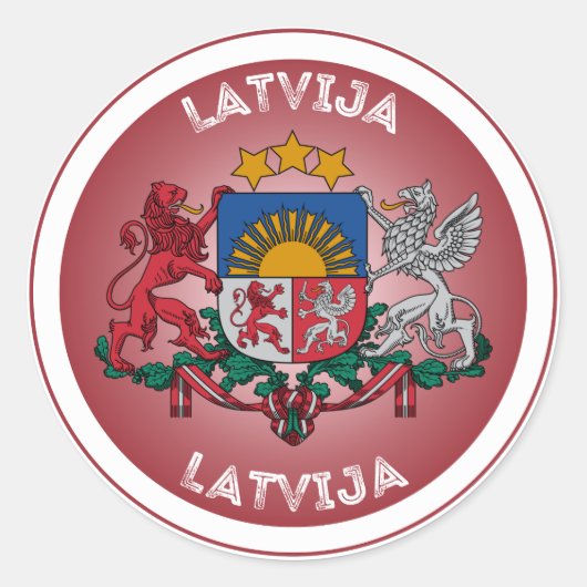 Letse Erfgoed Embleem Ronde Sticker (Voorkant)
