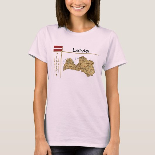 Letse kaart + vlag + titel T-shirt (Voorkant)