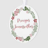 Letse kerst met Merry, Priecīgus Ziemassvētkus Ornament (voorkant)