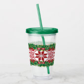 Letse kerststerren acryl drinkbeker (Links)