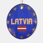 Letse kerstversiering Europese Unie Keramisch Ornament (Links)