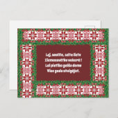 Letse kerstvolkslied feestdagenkaart (Voorkant / Achterkant)