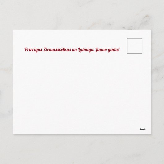 Letse kerstvolkslied feestdagenkaart (Achterkant)