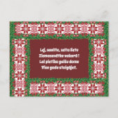 Letse kerstvolkslied feestdagenkaart (Voorkant)