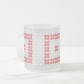 Letse morning SUN geometrisch patroon I Matglas Koffiemok (Voorkant links)