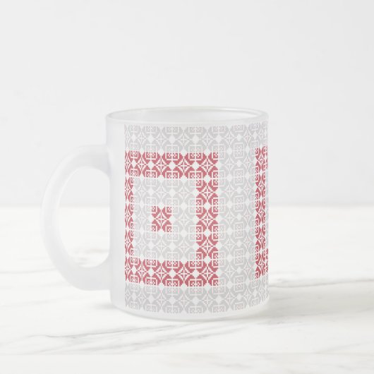 Letse morning SUN geometrisch patroon I Matglas Koffiemok (Links)