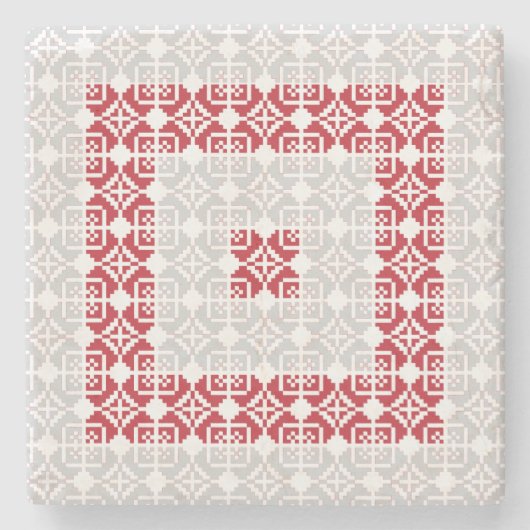 Letse morning SUN geometrisch patroon I Stenen Onderzetter (Voorkant)