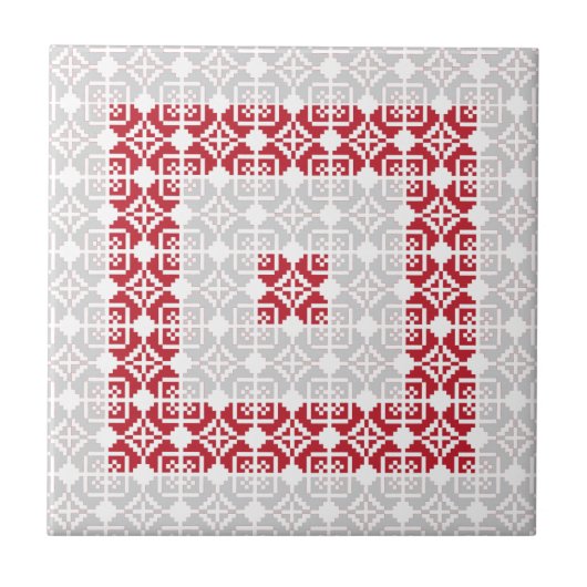 Letse morning SUN geometrisch patroon I Tegeltje (Voorkant)