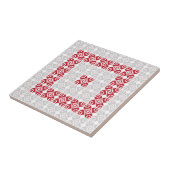 Letse morning SUN geometrisch patroon I Tegeltje (Zijkant)