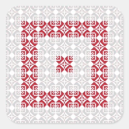 Letse morning SUN geometrisch patroon I Vierkante Sticker (Voorkant)