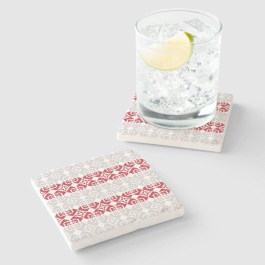 Letse morning SUN geometrisch patroon II Stenen Onderzetter (Zijkant)