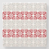 Letse morning SUN geometrisch patroon II Stenen Onderzetter (Voorkant)