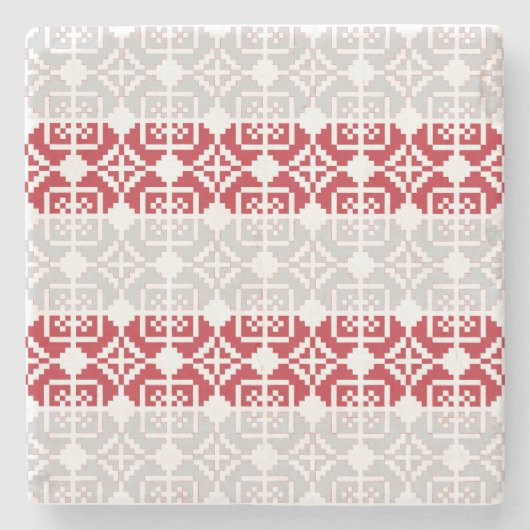 Letse morning SUN geometrisch patroon II Stenen Onderzetter (Voorkant)