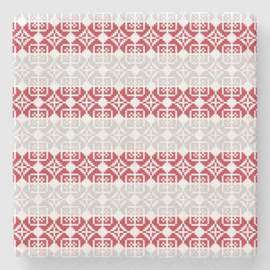 Letse morning SUN geometrisch patroon II Stenen Onderzetter (Voorkant)