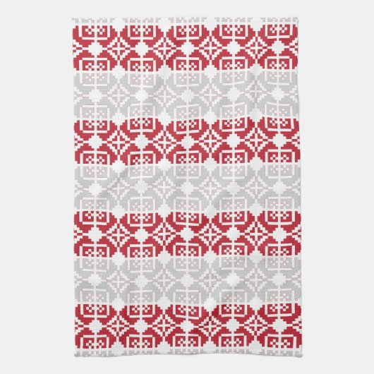 Letse morning SUN geometrisch patroon II Theedoek (Verticaal)