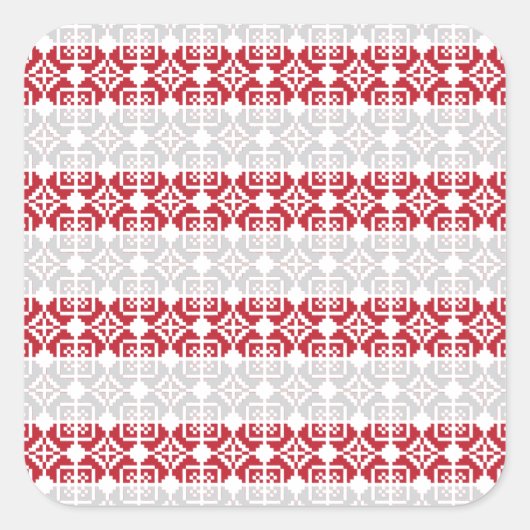 Letse morning SUN geometrisch patroon II Vierkante Sticker (Voorkant)