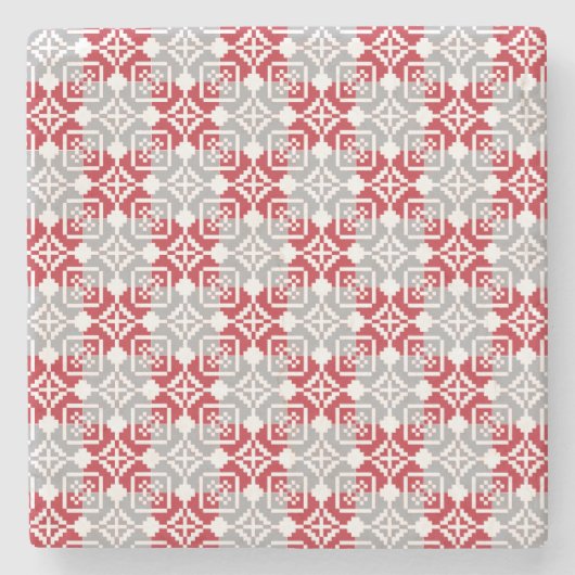 Letse morning SUN geometrisch patroon III Stenen Onderzetter (Voorkant)