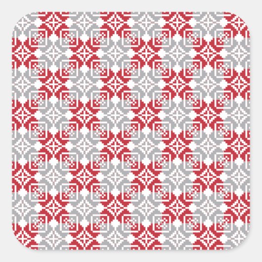 Letse morning SUN geometrisch patroon III Vierkante Sticker (Voorkant)