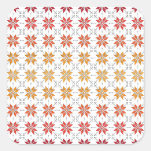 Letse morning SUN geometrisch patroon IV Vierkante Sticker