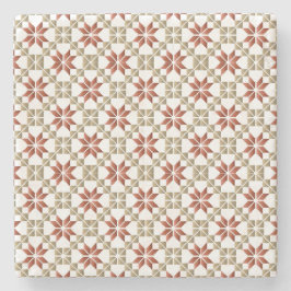 Letse morning SUN geometrisch patroon IX Stenen Onderzetter