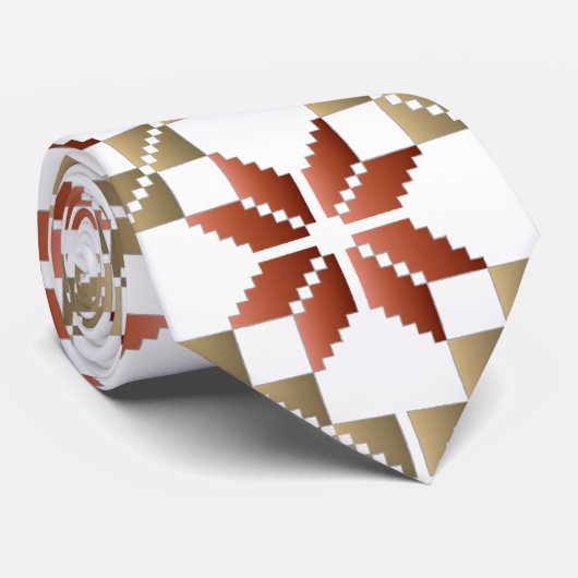 Letse morning SUN geometrisch patroon IX Stropdas (Opgerold)