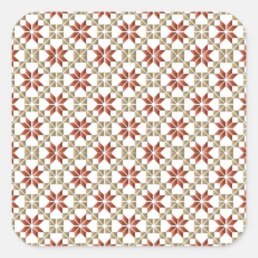 Letse morning SUN geometrisch patroon IX Vierkante Sticker (Voorkant)