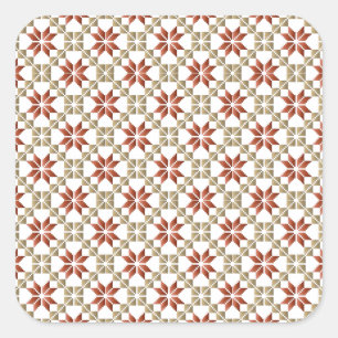 Letse morning SUN geometrisch patroon IX Vierkante Sticker