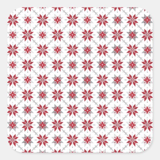 Letse morning SUN geometrisch patroon V Vierkante Sticker (Voorkant)