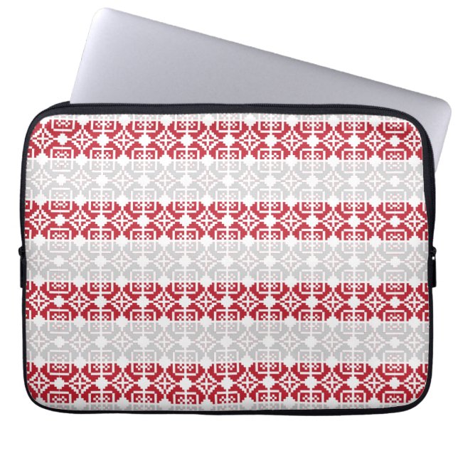 Letse ochtend zon geometrisch patroon II Laptop Sleeve (Voorkant)