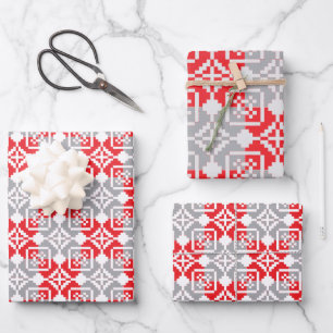 Letse ochtend-ZUN geometrisch patroon VI Inpakpapier Vel