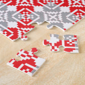 Letse ochtend-ZUN geometrisch patroon VI Legpuzzel (Zijkant)