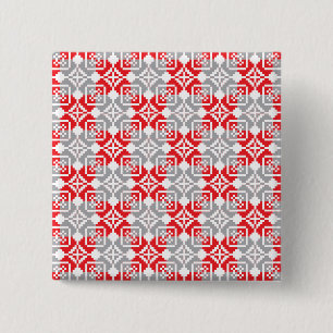 Letse ochtend-ZUN geometrisch patroon VI Vierkante Button 5,1 Cm