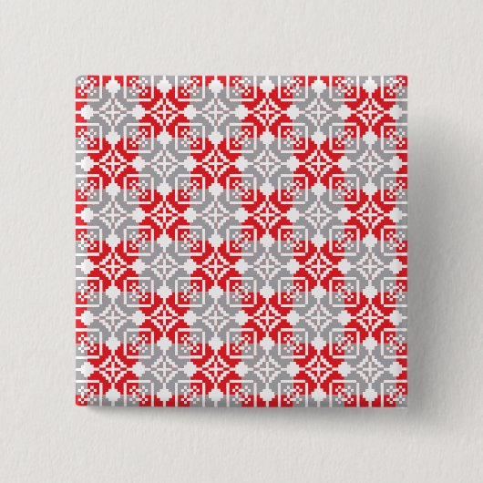 Letse ochtend-ZUN geometrisch patroon VI Vierkante Button 5,1 Cm (Voorkant)