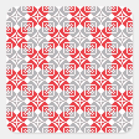 Letse ochtend-ZUN geometrisch patroon VI Vierkante Sticker (Voorkant)