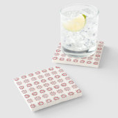 Letse ochtend - ZUN geometrisch patroon VII Stenen Onderzetter (Zijkant)