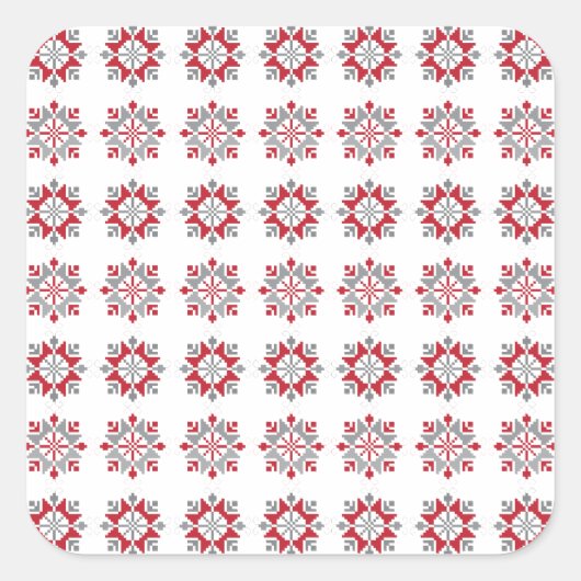 Letse ochtend - ZUN geometrisch patroon VII Vierkante Sticker (Voorkant)