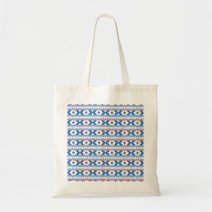 Letse oude borden blauw, rood, witte volkskunst tote bag